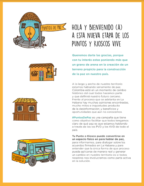 Proyecto puntos de Paz: materiales pedagógicos