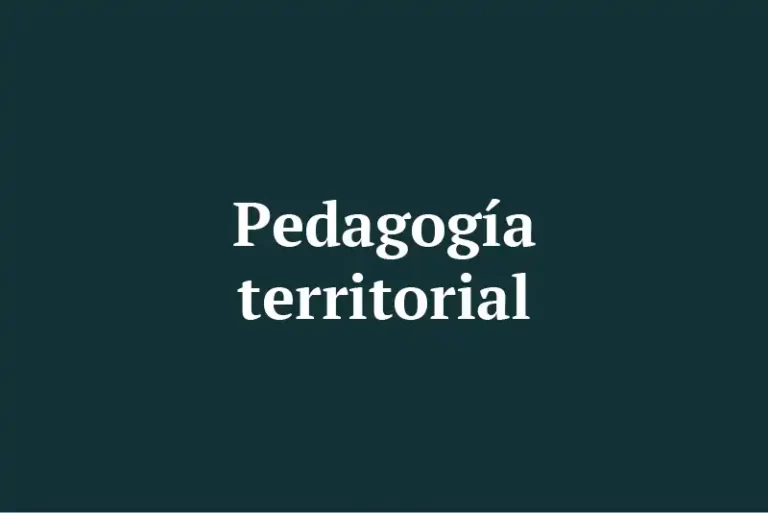 Pedagogía territorial