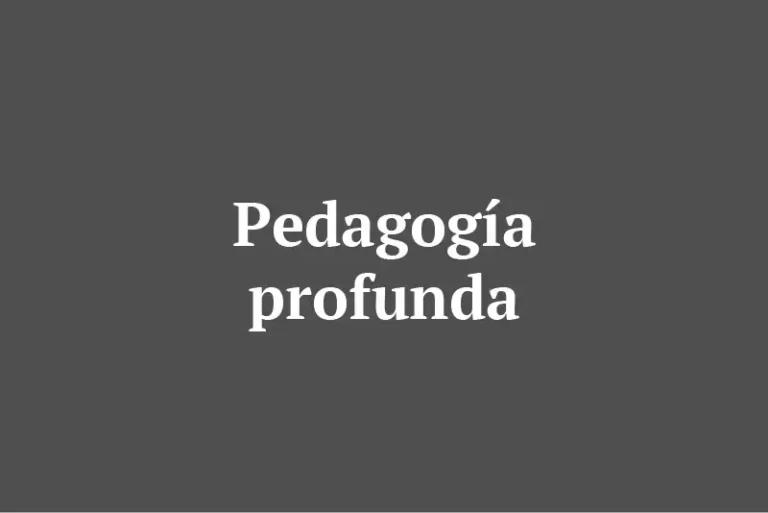 Pedagogía profunda