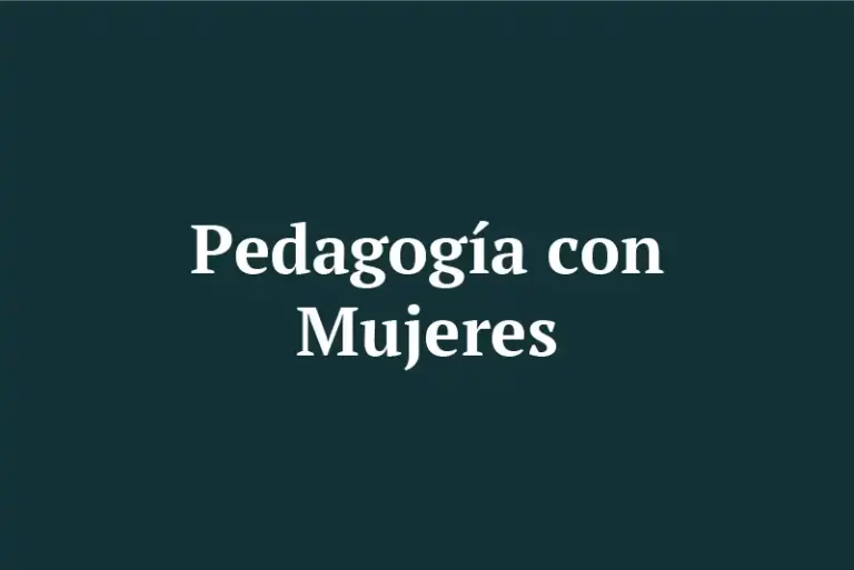 Pedagogía con Mujeres